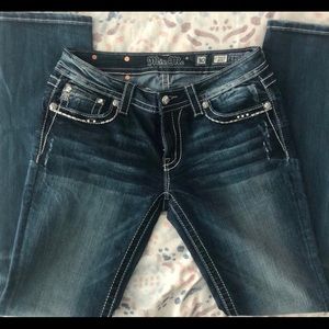 Miss Me Low Rise Straight Leg Jeans inseam 33.5